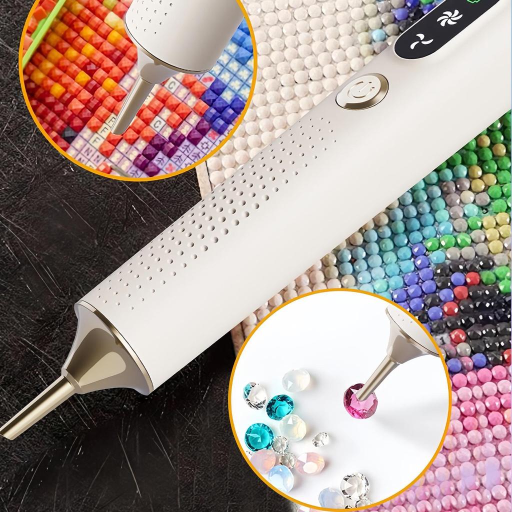 Electric Diamonds Painting Drill Pen Rechargeable Diamond Art Pen Kit With 2 Speed Settings Ergonomic Dot Drill Tool