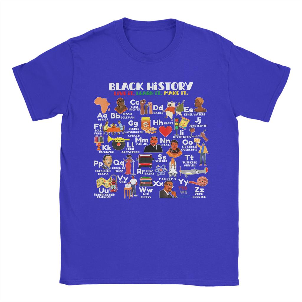 Streetwear T Shirt Summer ABCs Of Black History Month Hip Hop TShirts  Cotton Tee Shirt for Unisex Y2K Fun Short Sleeve Clothing