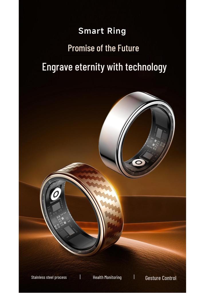 Smart Bluetooth Couple Ring: Heart Rate, Blood Oxygen, Blood Pressure, Sleep & Step Tracker.