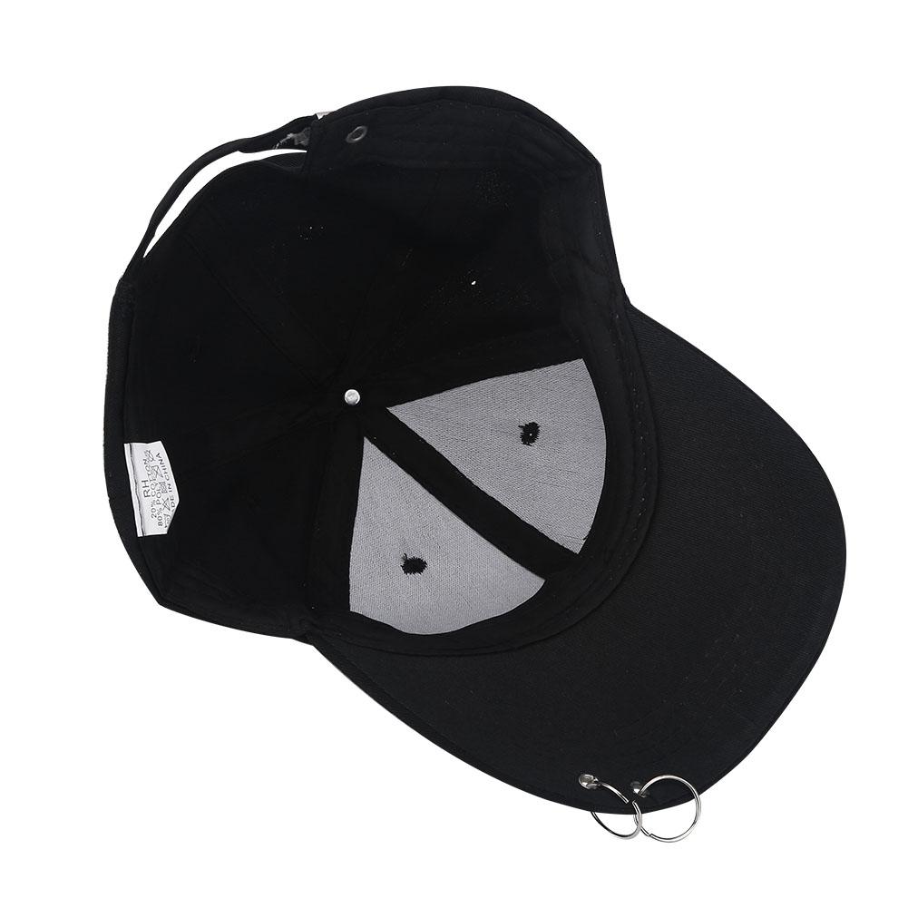 Unisex Sport Snapback Laufen Baseball Outdoor Gebogen Verstellbar Sommerkappe Schwarz