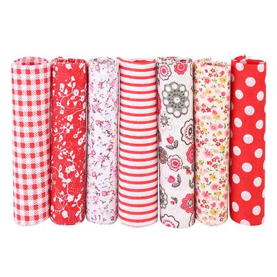 7pcs / Set 100percent  Cotton Batiks Sewing Craft Cloth for DIY Wallet Cushion Cover (S)