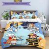 3pcs Duvet Cover Set (1*Duvet Cover + 2*Pillowcase, Without Core), Bluey Print Bedding Set, Bedroom Decor, All‑Season, Birthday Gift