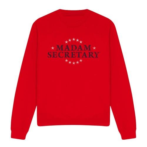 Madam Secretary Unisex Adult Distressed Logo Sweatshirt