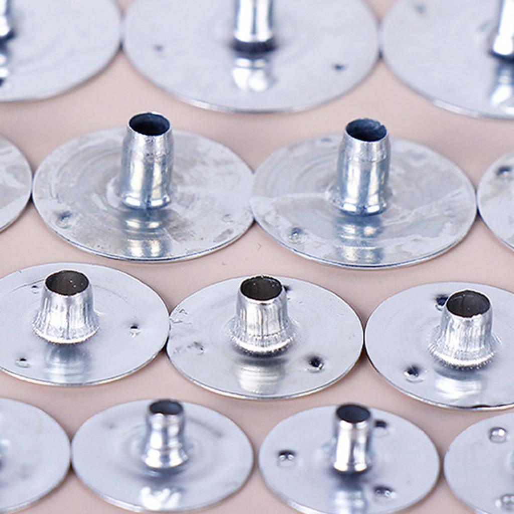 Pack of 100 Metal Candle Wick Sustainers Tabs for Handmade Candle Projects Tealight Wick Holders Clip DIY Accessories