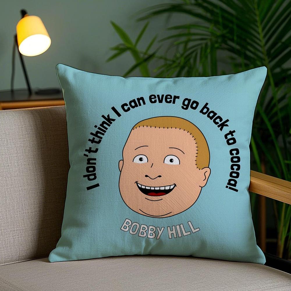 K-King Of The H-Hill Cushion Cover Soft Short Plush Double-Sided Printing Home Decor Machine Washable Pillow Case Gift