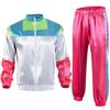 80s Retro Disco Tracksuit: Jacket and Pants Jogging Suit for Theme Parties