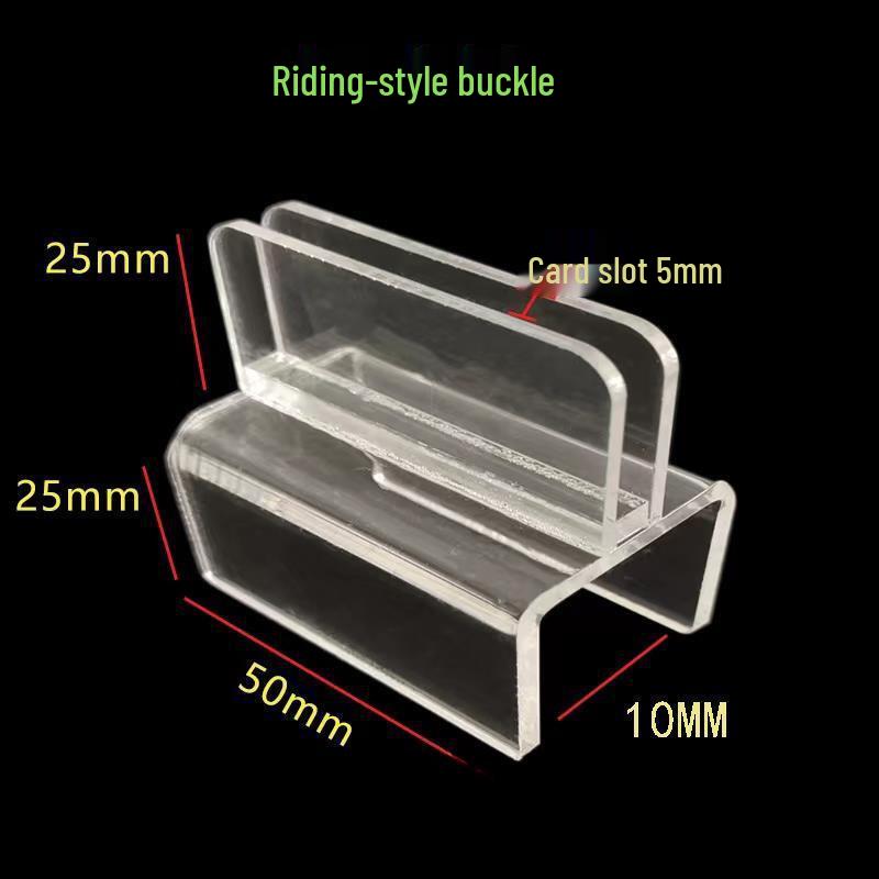 Acrylic Magnetic Clip for Signs - Transparent Plastic Snap Holder for Shelves