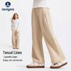 Navigare Girls' Tencel Linen Straight Wide-Leg Pants