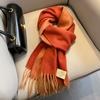 Thickened and widened 100 wool scarf women's winter Ankola red thickened warm knitted scarf new gift