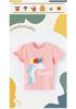 Girls' 3D Flower Print Short-Sleeve T-shirt - European & American Style, Round Neck, Summer 2026 Collection