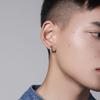 Simple Geometry Korean Hip Hop Boy Circle Earring Men Hoop Earring Zinc Zinc Alloy Fashion Jewelry