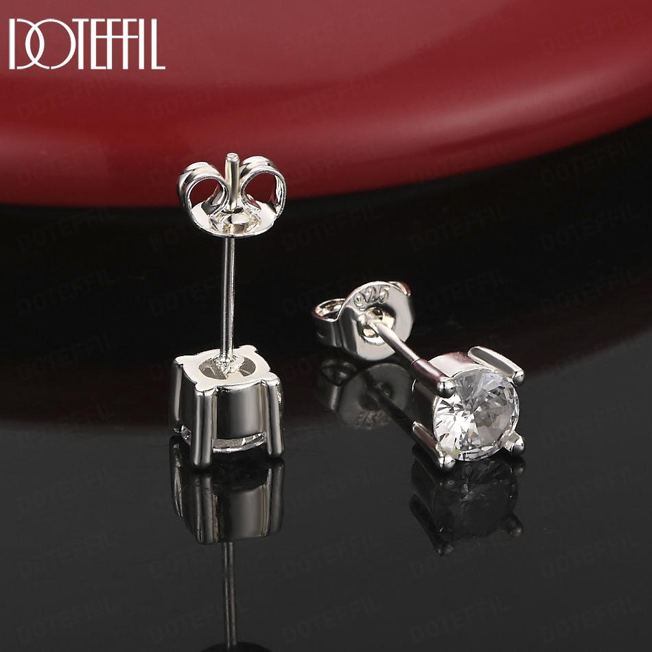 925 Sterling Silver AAA Zirconia Earrings - Banquet Pendant Jewelry