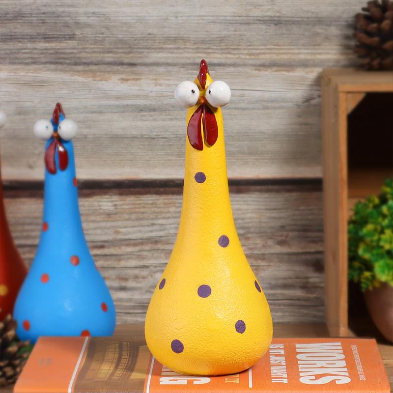 Big-eyed Rooster Sculpture Ornament, Decorative Ornament for Home Life, Suitable for Decorating Bedrooms, Living Rooms, Studies