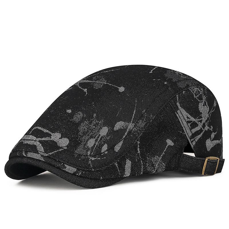 Summer New Women's Jacquard Fashion Beret Retro Men's Hong Kong Style Forward Hat Personalized Versatile Cap