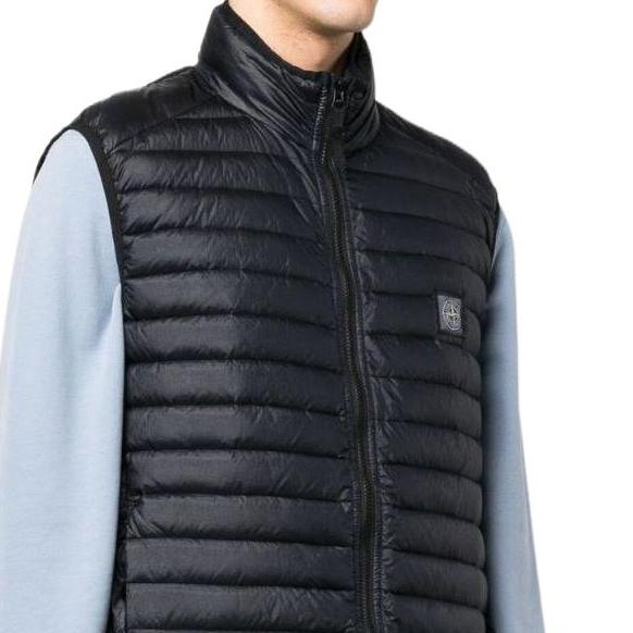 STONE ISLAND Vests Men's Marine Blue Stand Collar Moderate Other 7815G0224-V0020