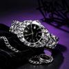 Mens Punk Style Quartz Watch Unique Claw Design Metal Bracelet Watches Waterproof with Date