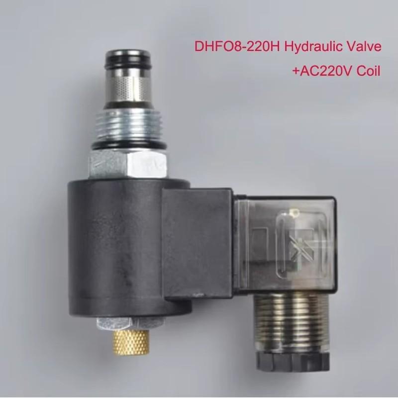 Hydrauliczny zawór elektromagnetyczny nabojowy gwintowany 2-pozycyjny 2-drogowy normalnie zamknięty DHF08-220H LSV08-2NCP-M DC12V/DC24V/AC220V 250bar