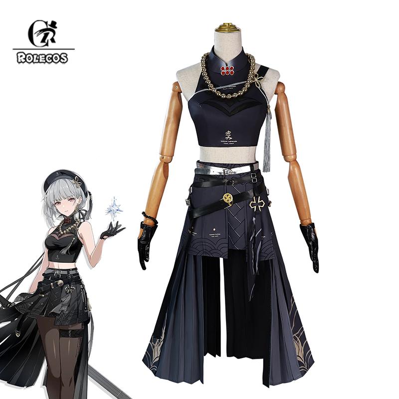 Game Wuthering Waves Sanhua Cosplay Costume Jinzhou Snow Waltz Sanhua Dress Women Halloween Party Outfit