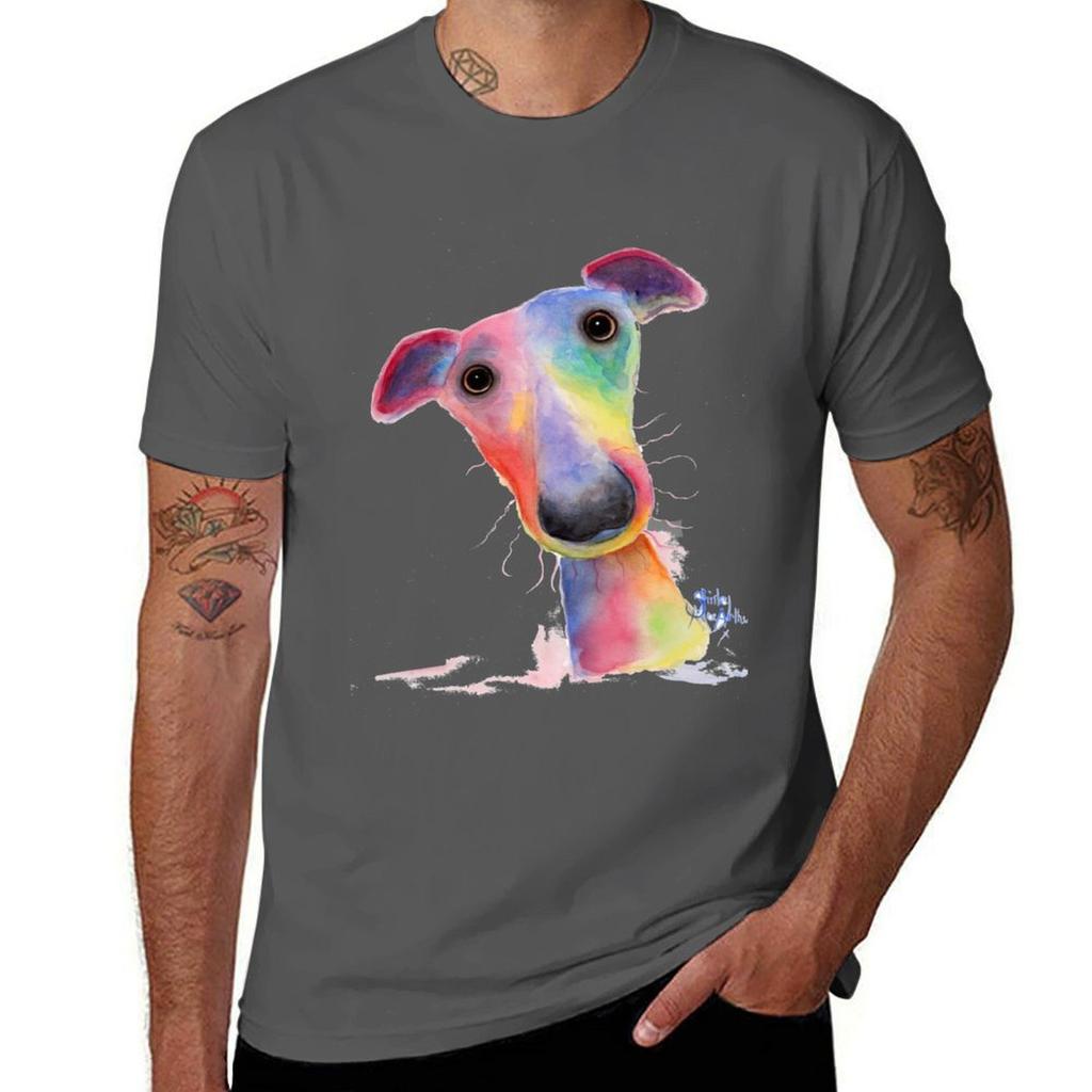 WHiPPeT GReYHouND DOG HANK BY SHIRLEY MACARTHUR TShirt Soft Touch Basic Cotton TShirt