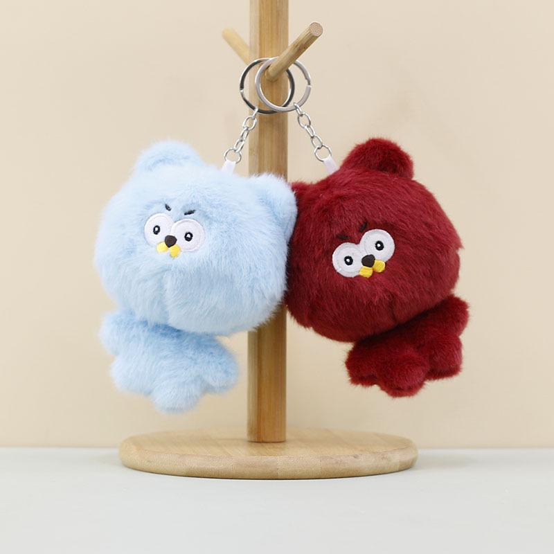Plush Bear Teddy Keychain Ultrasoft Short Plush Toy Sweet Animal Bag Charm