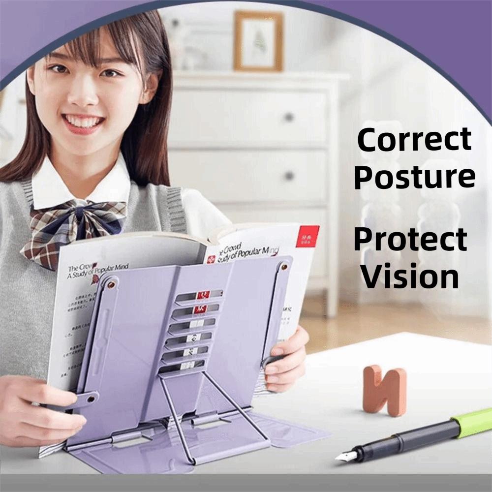 6 Adjustable Positions Reading Stand Heavy Duty Metal Music Score Stand Page Clips  Desk Use