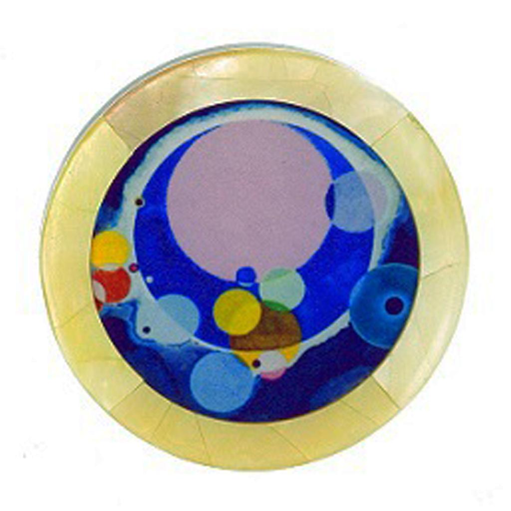 Les Trésors De Lily [R4257] - Handmade Brooch 'Mistinguette' Blue - 50 Mm