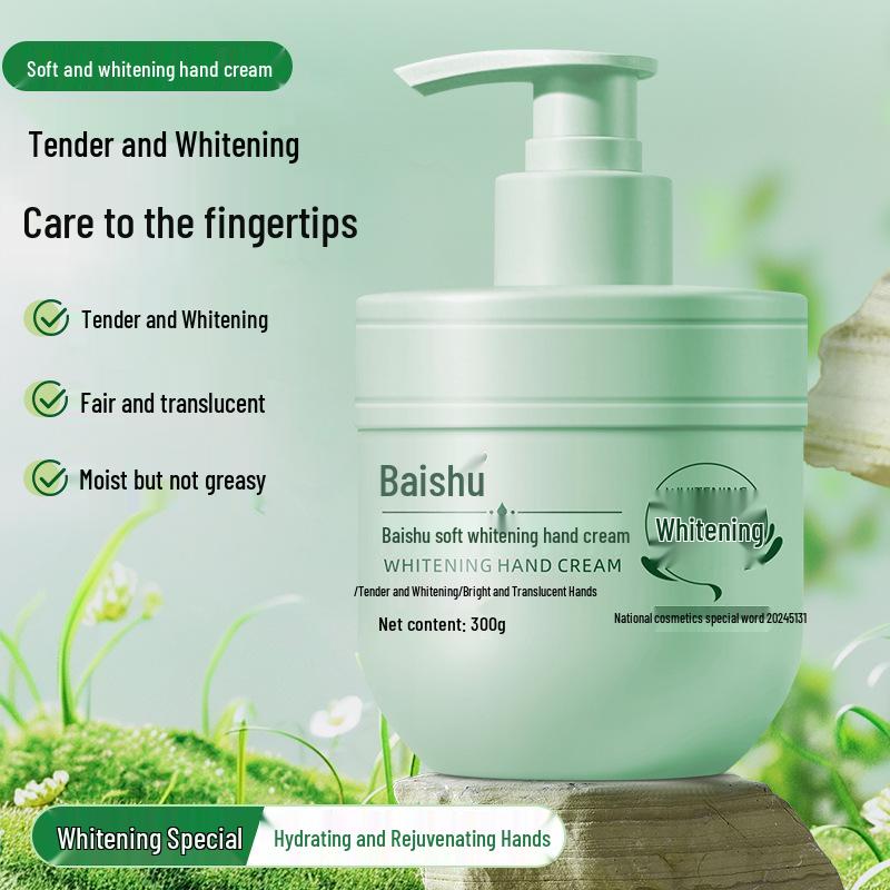 Autumn/Winter Baishu Soft Whitening Hand Cream 300g - Non-Greasy, Hydrating, and Refreshing for Tender Skin.