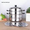 Minnai Thickened Stainless Steel Double Layer Steamer Pot