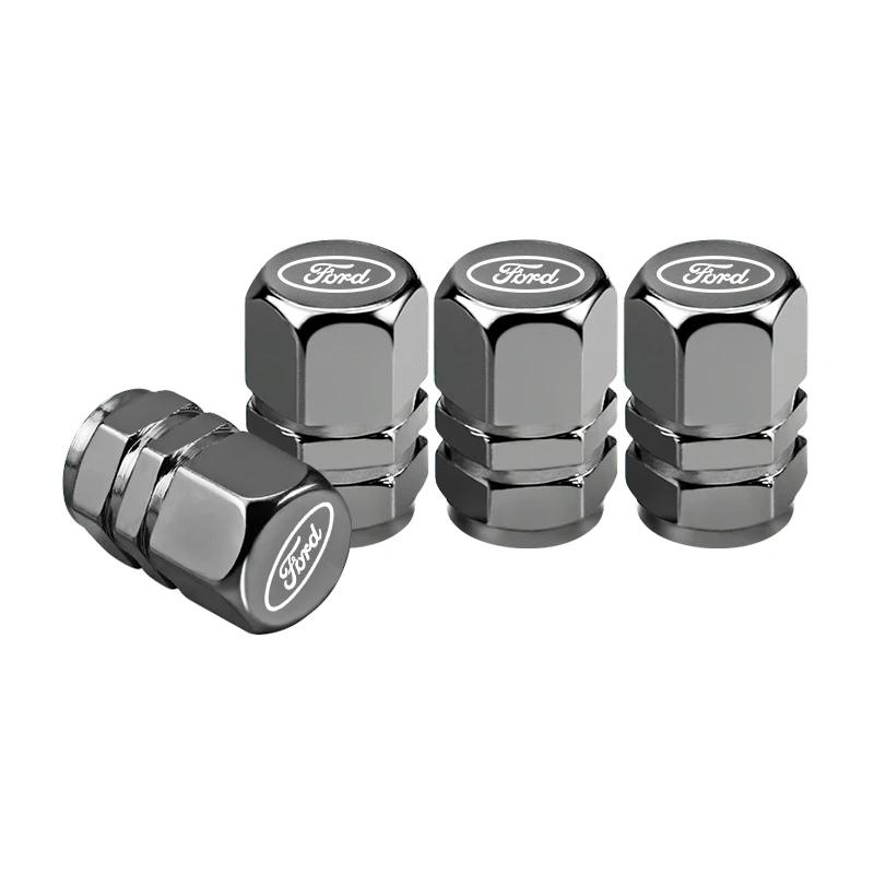 4Pcs Car Metal Wheel Tire Valve Air Stem Cap For Ford S MAX Ranger Focus Fiesta Mondeo Kuga Mustang Escort KA Ecosport Flex Ever XO7