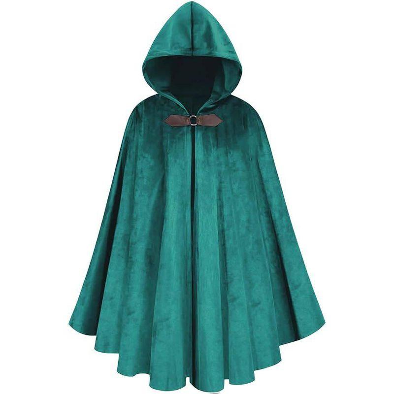 Medieval Suede Cape Halloween Retro Battle Cloak Role-Playing Cosplay Costume Suede Cape