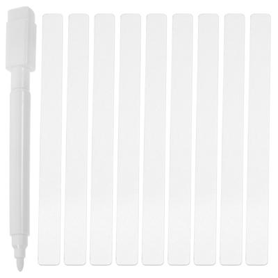 Amosfun Ετικέτες Κηπουρικής Ετικέτες Φυτών Ακρυλικές Κάθετες Διαφανείς Εμπορικής Χρήσης Γραφόμενες Λωρίδες Σετ 48 Κομψών Μαρκαδόρων Πλάκες Δωματίου Στερεώνονται στο Έδαφος