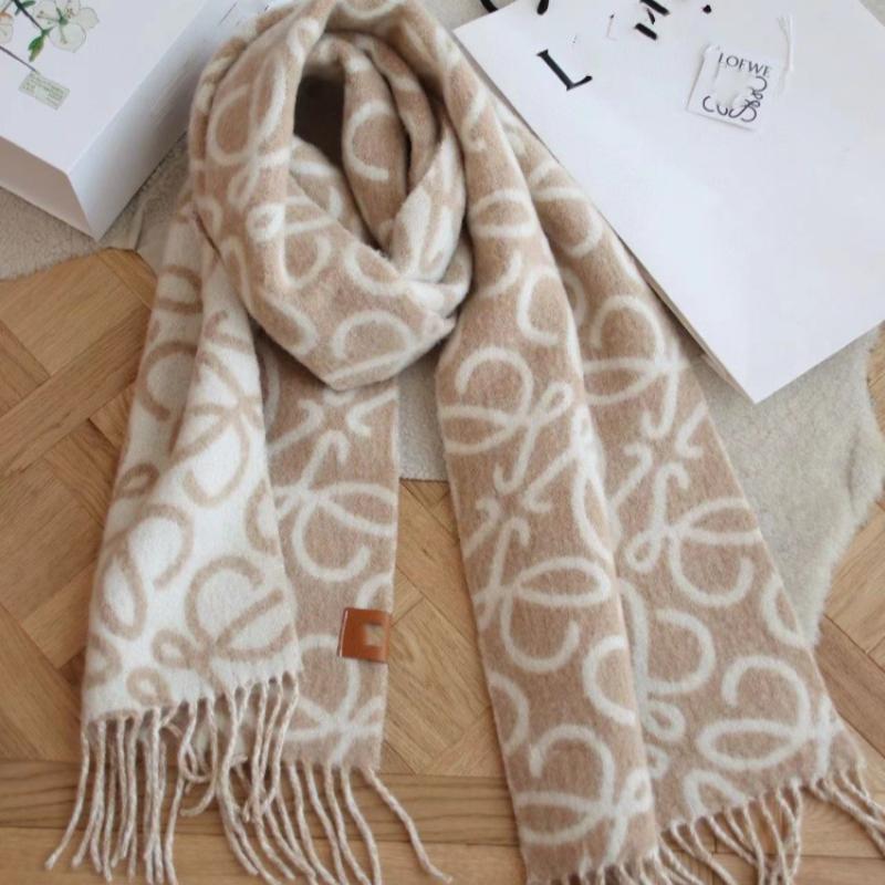 Neuheit Eleganter Schleife Jacquard Imitation Kaschmir Schal Stola Damen Herbst Winter Mode Farblich passendes Halstuch Langer Schal