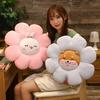 Cartoon Animal Flower Plush Throw Pillow Stuffed Dinosaur Rabbit Shiba Inu Dog Rabbit Seat Cushion Sofa Chair Decoration Gift