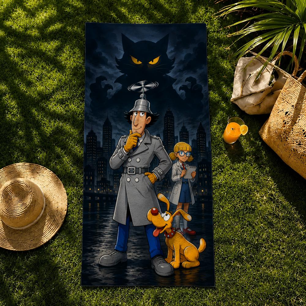 Cartoon Inspector Gadget Towel Towel beach towel, quick drying absorbent bath towel for Swim,Gym,Camping,Outdoor hot