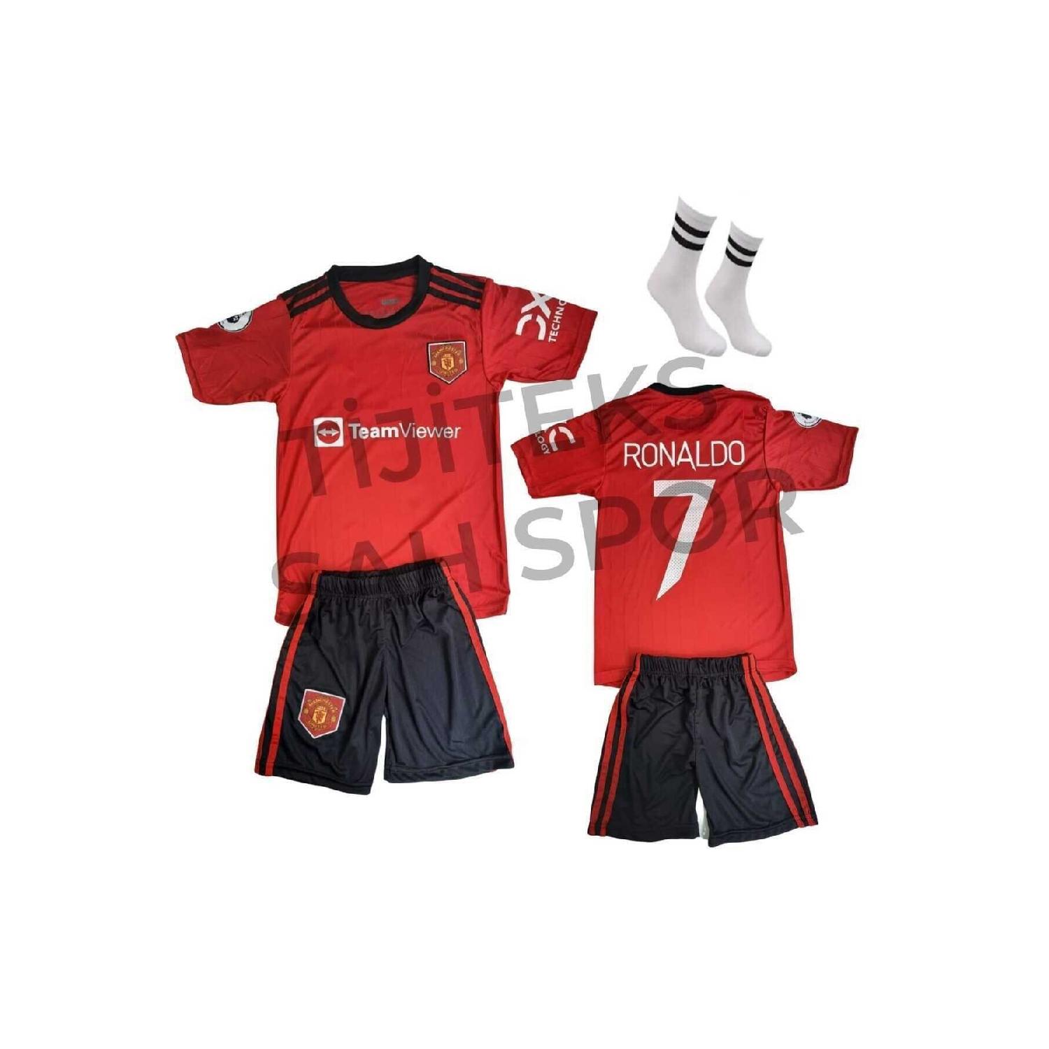 

Комплект из 3 футбольных футболок Manchester Ronaldo Red Kids