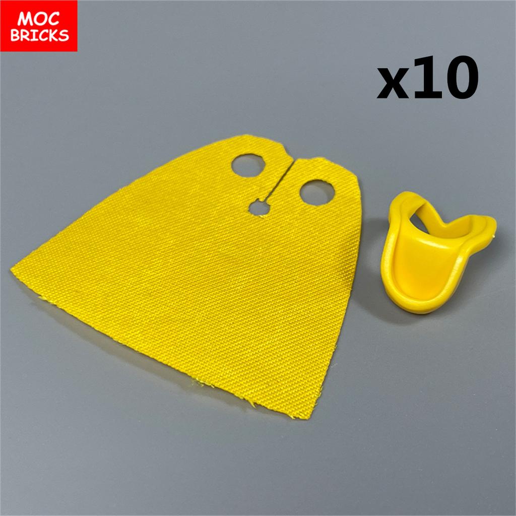 10sets MOC Blocks Cape Hood Folded Down Helmet 15428 30381 Ideal For 4cm Figures Construction Bricks Playthings Children's Dolls Gifts