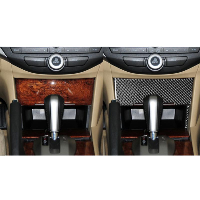 Real Carbon Fiber Car Accessories Center Console Storage Cover Modified Sticker For Honda Accord 8th Gen 2008 2009 2010 2011 12