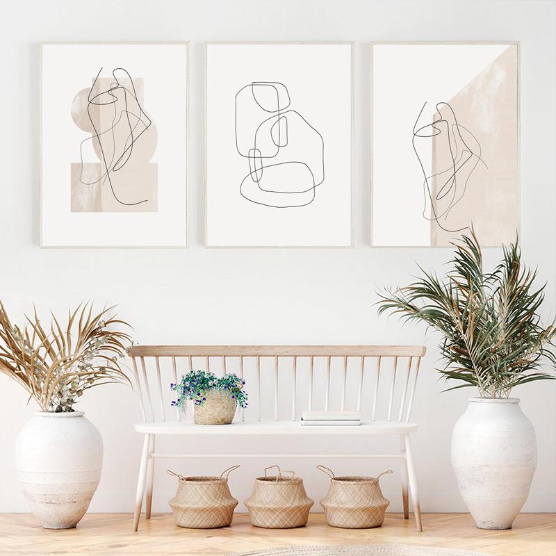 Line Color Abstract Wall Art Poster Print Aesthetic Modern Canvas Painting Living Room Decoration Picture Home Decor Posters
