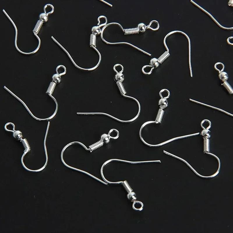 100-500Pcs DIY Earring Findings Earrings Clasps Hooks Stainless Steel Hypoallergenic Earring Making Accessories Hook Earwire