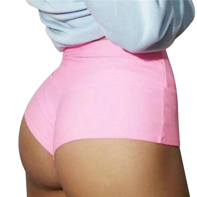 Women's High Waist Shorts Slim Fit Milk Fabric Yoga Shorts Summer Lift Hip Sport Hot Pants