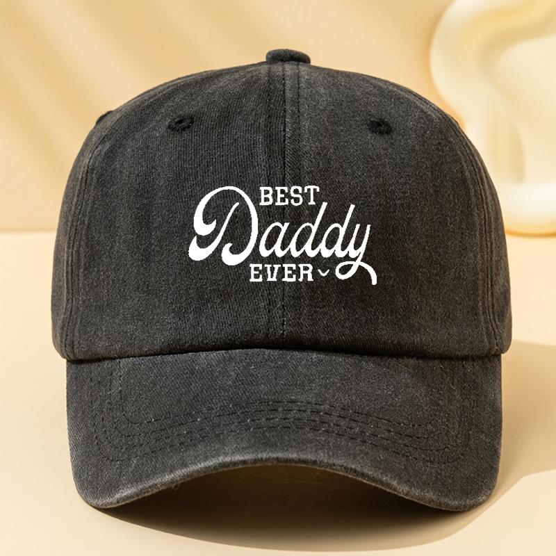 Lightweight Breathable Outdoor Hat Adjustable BEST Daddy EVER Letter Print Baseball Cap Unisex Snapback Hat with Curved Brim