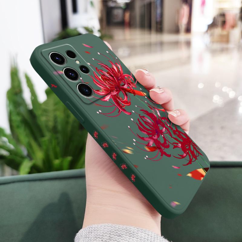 

Higan Flower Phone Case For Samsung Galaxy S26 Plus Ultra Silicone Cover Galaxy S26 Plus