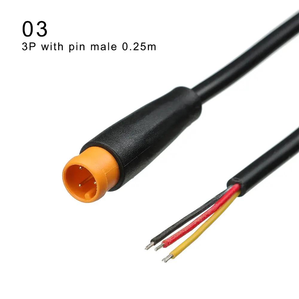For Ebike Bafang Ebike Accessories Optional Cable Display Pin Base Connector 2/3/4/5/6Pin Cable Waterproof Connector