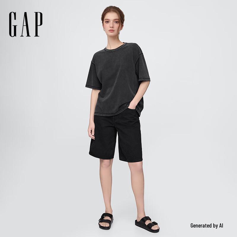 Gap Unisex 2025 Spring Heavyweight Crew Neck T-Shirt S 4190₽