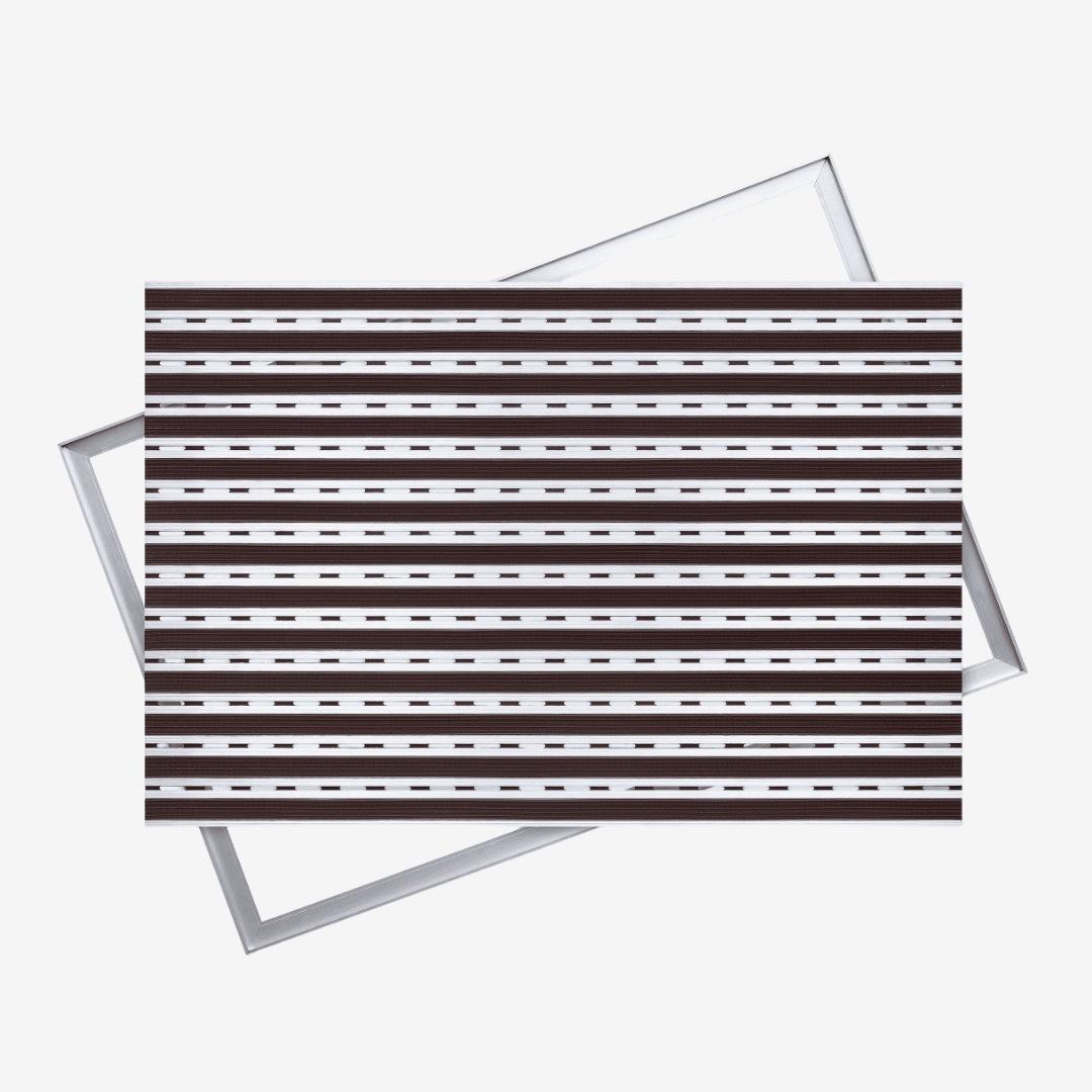 Preș de ușă Polentex din cauciuc și aluminiu: 90X60, 12mm Cu Ramă