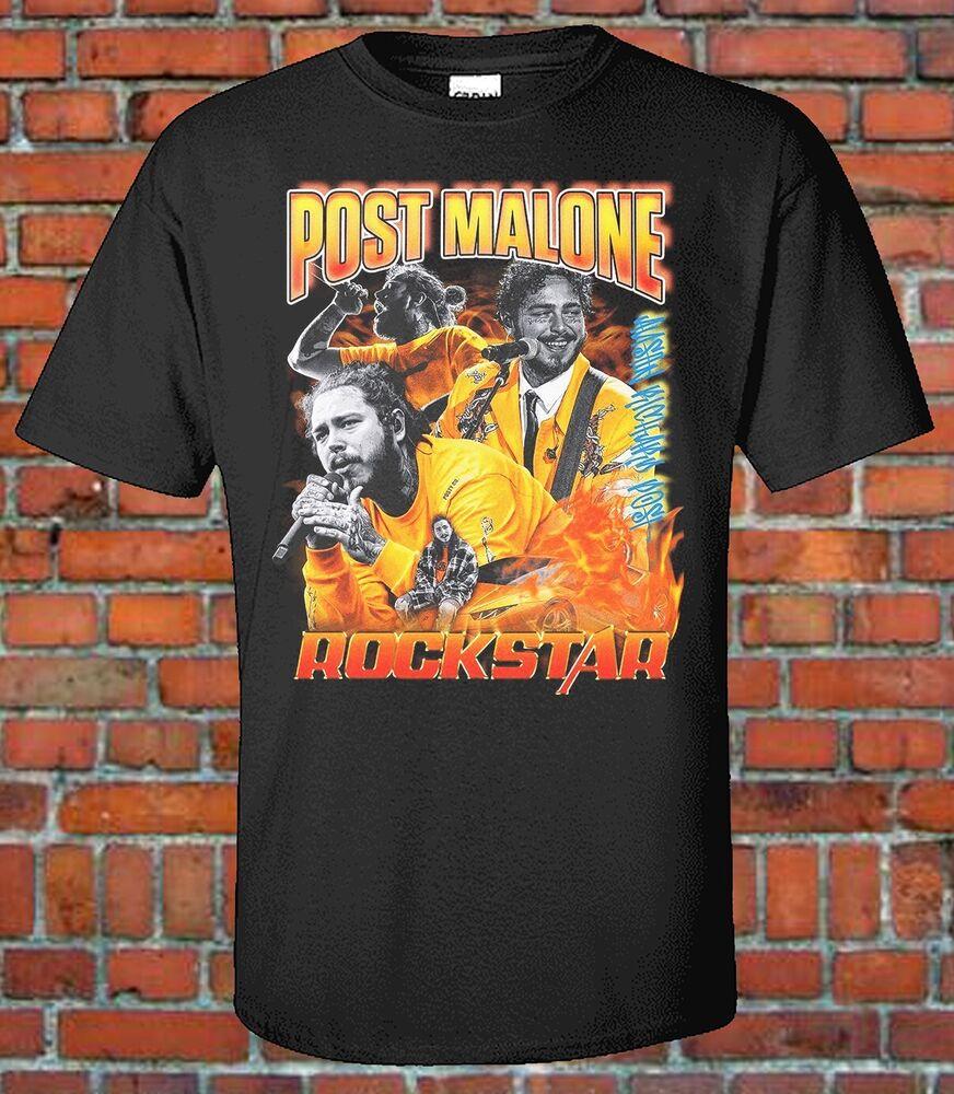 Post M Rockstar 90s Style Bootleg Tee Art Graphic T-Shirt Unisex T-Shirt S