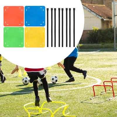 4x Fußballtore für das Tor-Training mit verstellbaren langen Riemen zur Verbesserung der Zielgenauigkeit