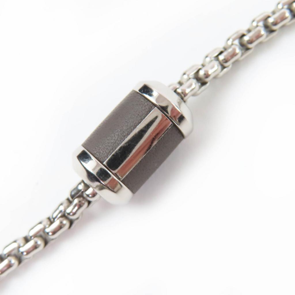 Excellent HERMES Necklace Meli Melo H logo Pendant Silver Women Used