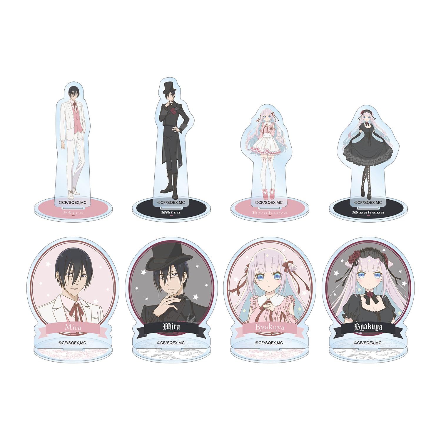 

Upon a Magical Girls and Evil Were Original Illustration Sweet Fashion Gothic Fashion Trading Acrylic Stand Box of 8 Once Time, Enemies Ver. & Ver.