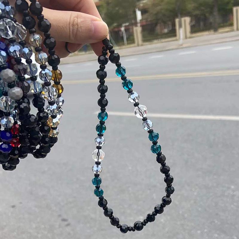 KKBEAD European & American Style Crystal Bead Phone Lanyard